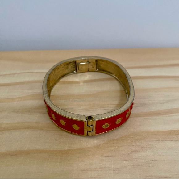 Orange and Gold Dot Bracelet - Picture 4 of 5